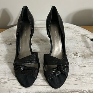 Nine West - Black Peep-Toe Heals - Size 9.5